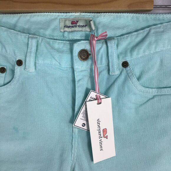 Vineyard Vines Corduroy Pants Crystal Blue Green Women’s Size 4 NEW NWT - Picture 5 of 14